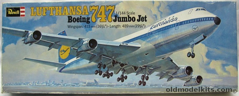 Revell 1/144 Boeing 747 Jumbo Jet - Lufthansa Airlines, H176 plastic model kit